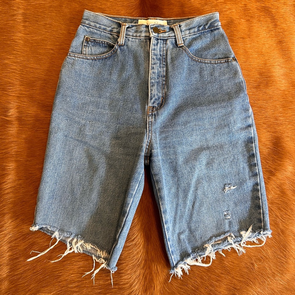 Long jean shorts